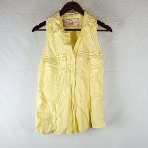 Bella Dahl Yellow Sleeveless Blouse‎
